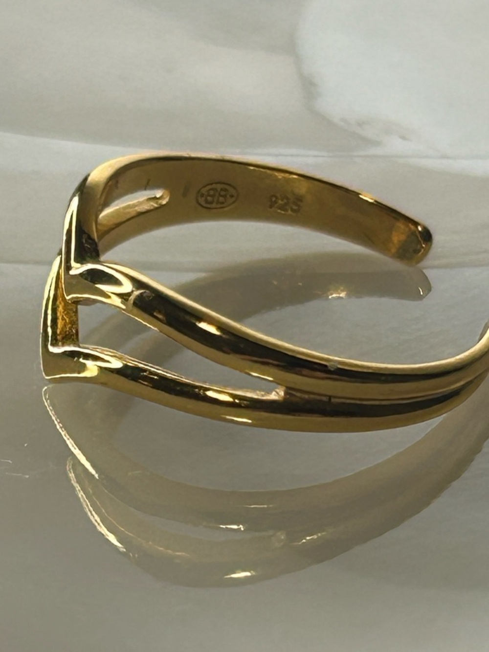 14K Gold Vermeil Adjustable Toe Ring | Dainty Gold - Picture 4 of 4